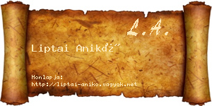Liptai Anikó névjegykártya